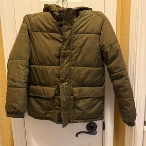 Old Navy Kids Olive Puffer Jacket